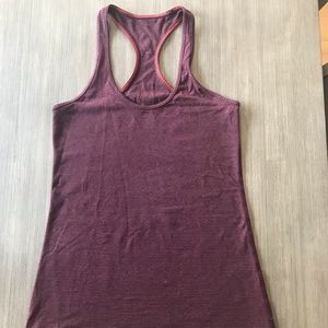 Lululemon Cool Racerback Tank Top- Bordeaux Stripe